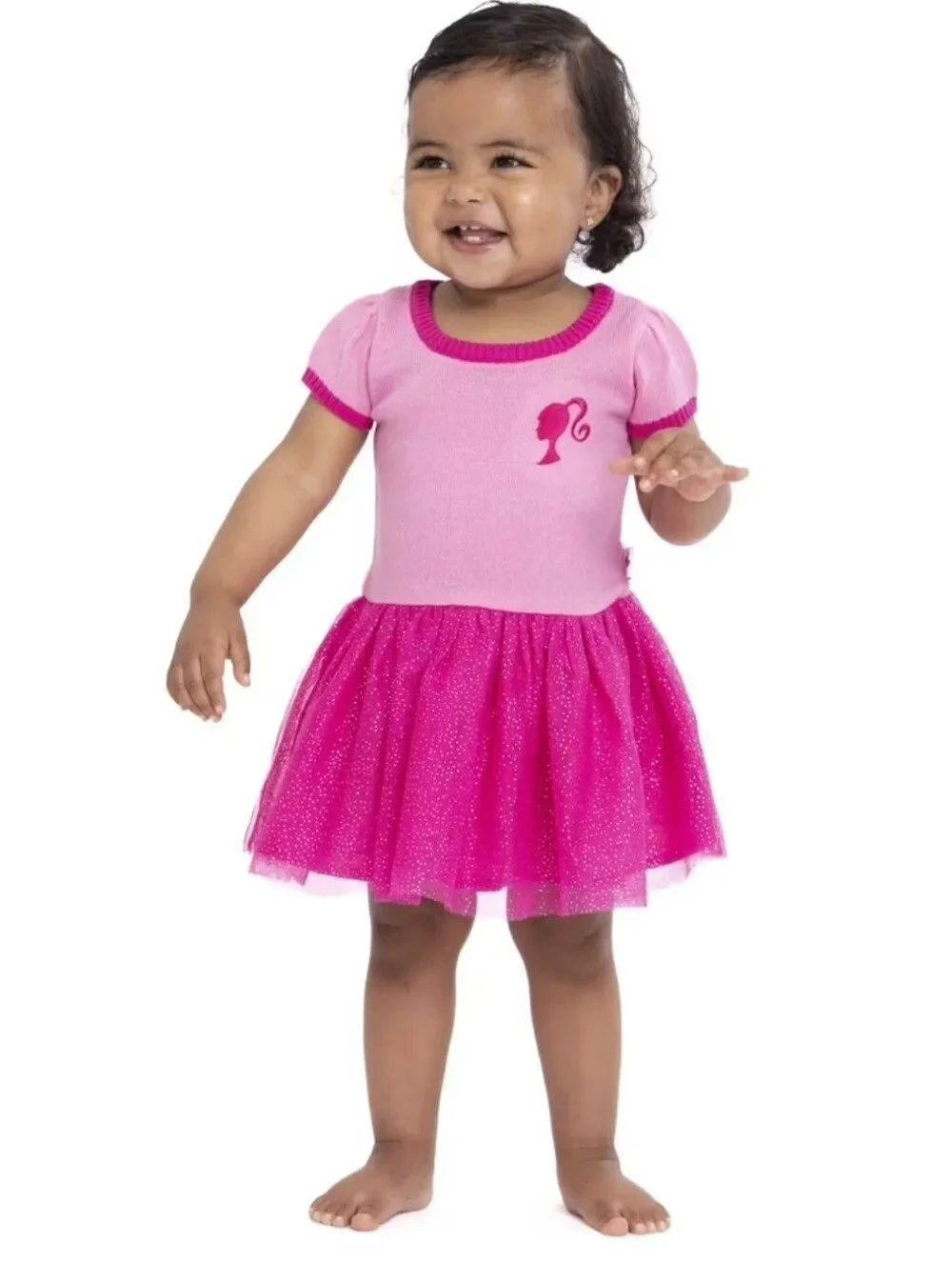 Barbie Baby Girl Pink Sweater Dress